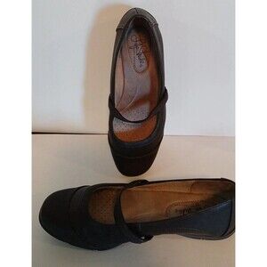 LifeStride Dare Mary Janes Black Wm US Sz 7M Strap Front Side Design Slip-on